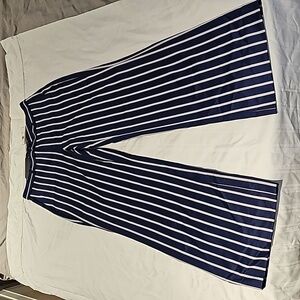 NWT banana Republic Navy striped wide leg pants